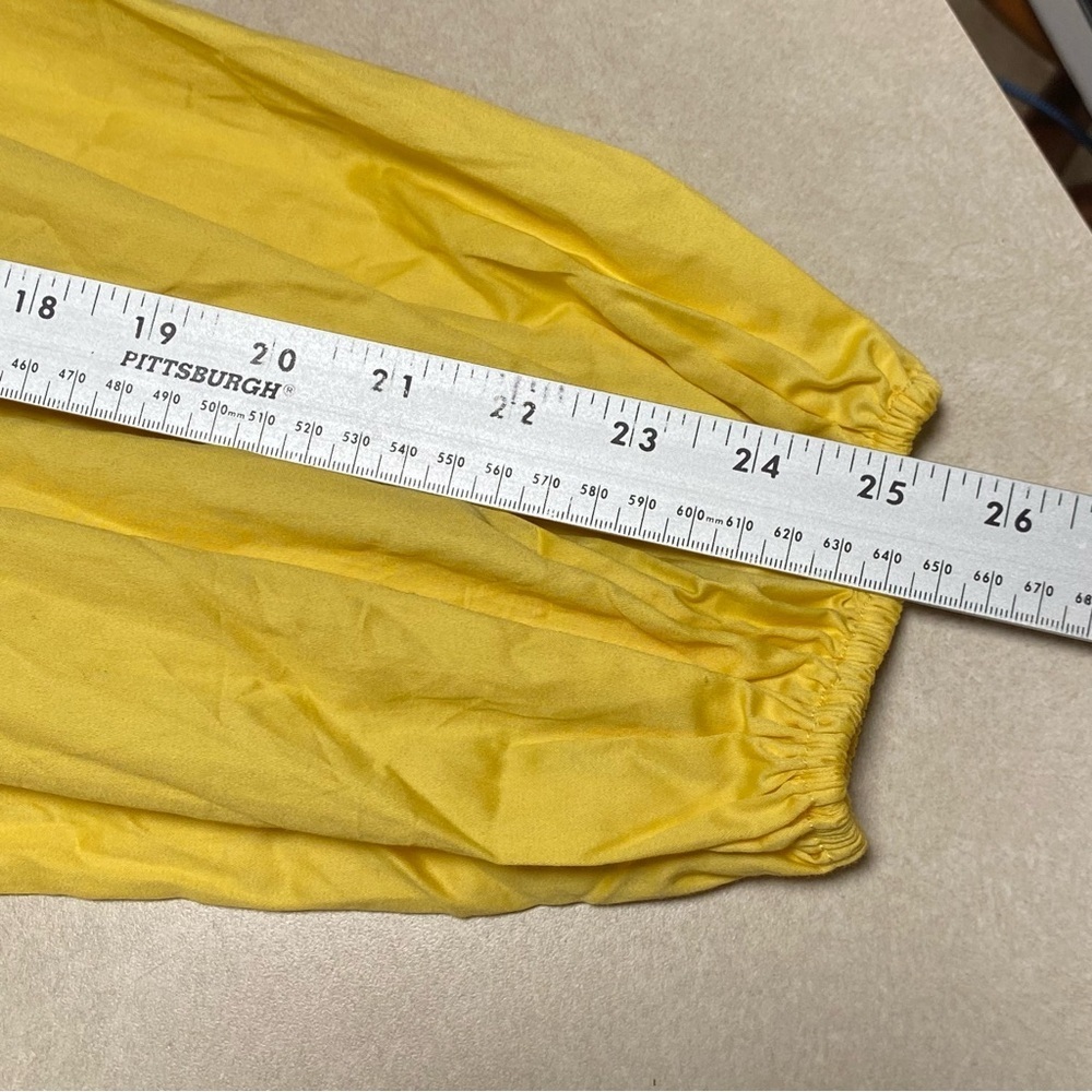 Eloquii Dress Women’s Size 16 Yellow Bubble hem Puff Sleeve Mini Dress NWT - Picture 13 of 15